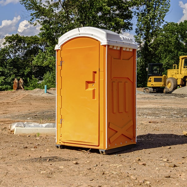 how often are the portable restrooms cleaned and serviced during a rental period in New Pine Creek CA